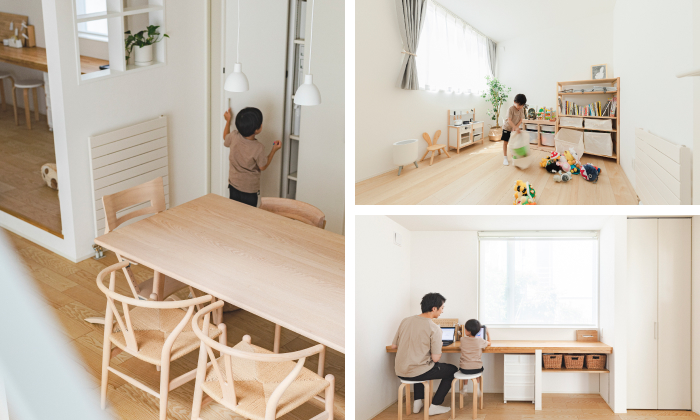 ダイニング 子ども部屋 収納 フリースペース | インゾーネの家