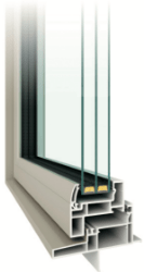 写真：窓ガラスの拡大図