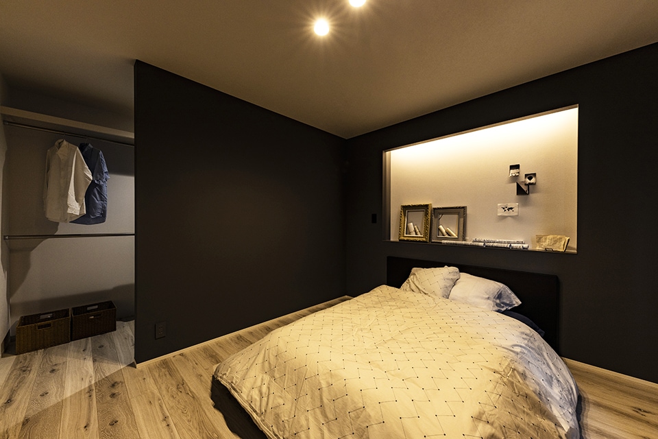ベッド 寝室 間接照明 | シンプル、モダン | HACO BASIC | インゾーネの家