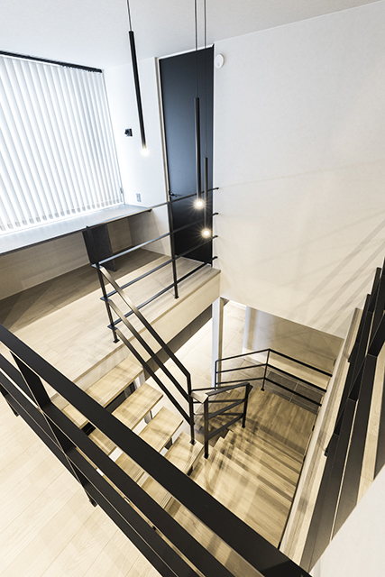 2階リビング 階段 | モダン | HACO FREE | インゾーネの家