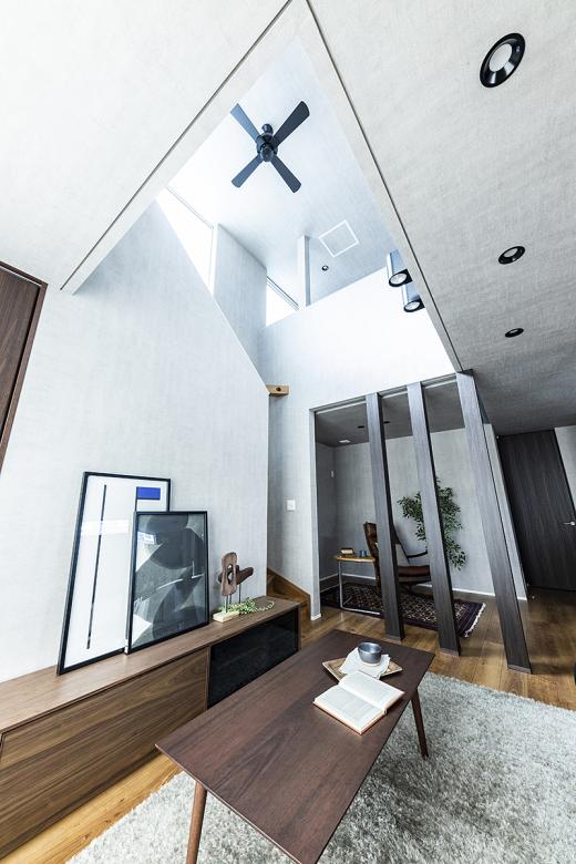 インゾーネの家 猫と暮らす、吹き抜けのある家。