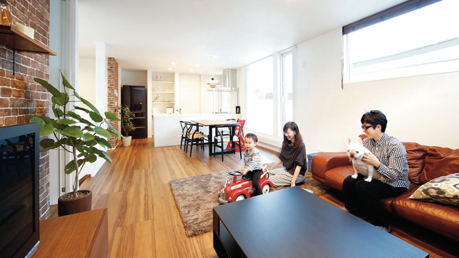 インゾーネの家:インゾーネ好きご夫婦のコーディネート!洗練された新築の札幌K様邸