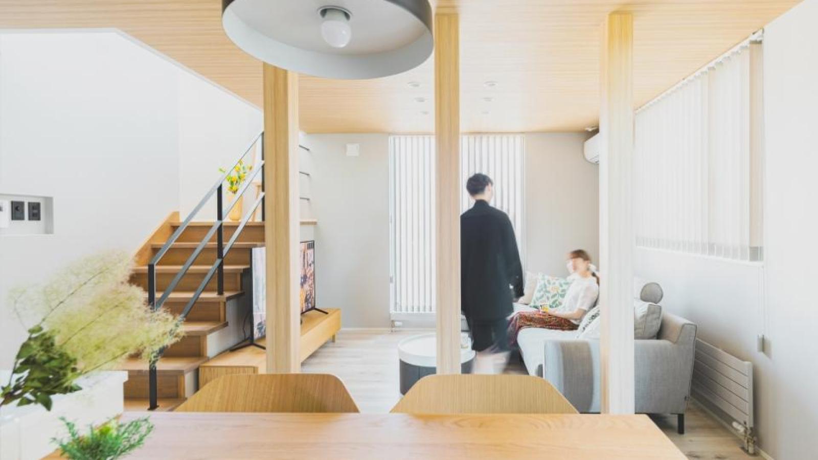 インゾーネの家:玄関とLDKを広くして、友人を招きたくなる家に。